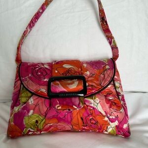 Vera Bradley Pink and Orange Floral Shoulder Bag